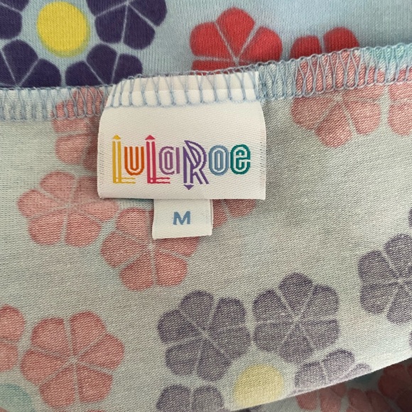 LulaRoe Azure Floral Print A line Skirt NWT Medium - Picture 5 of 5